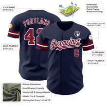 Load image into Gallery viewer, Custom Navy Crimson-White Authentic Baseball Jersey