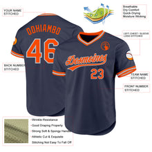 Load image into Gallery viewer, Custom Navy Orange-Gray Authentic Throwback Baseball Jersey