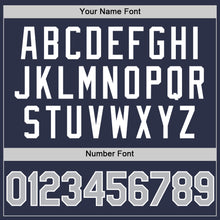 Load image into Gallery viewer, Custom Navy Gray Blue-White Authentic Throwback Baseball Jersey