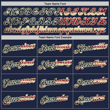 Load image into Gallery viewer, Custom Navy Vintage USA Flag Cream-Red Authentic Throwback Basketball Jersey