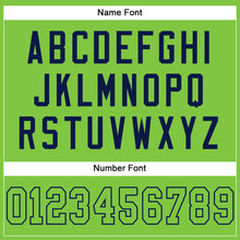 Load image into Gallery viewer, Custom Neon Green Neon Green-Navy Mesh Authentic Football Jersey