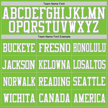 Load image into Gallery viewer, Custom Neon Green White-Gray Mesh Authentic Football Jersey