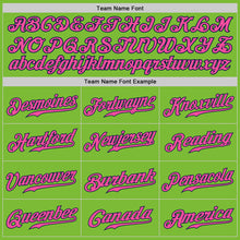 Load image into Gallery viewer, Custom Neon Green Pink-Navy Authentic Baseball Jersey