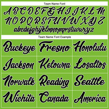 Load image into Gallery viewer, Custom Neon Green Black-White Authentic Baseball Jersey