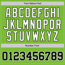 Load image into Gallery viewer, Custom Neon Green Black Pinstripe Black-White Authentic Baseball Jersey