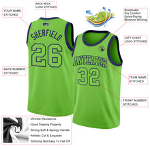 Load image into Gallery viewer, Custom Neon Green Neon Green-Navy Authentic Basketball Jersey