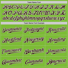 Load image into Gallery viewer, Custom Neon Green Brown-White Authentic Baseball Jersey