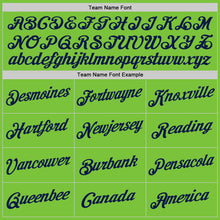 Load image into Gallery viewer, Custom Neon Green Navy Performance T-Shirt