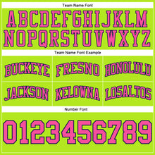 Load image into Gallery viewer, Custom Neon Green Pink-Navy Authentic Throwback Basketball Shorts