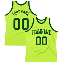 Load image into Gallery viewer, Custom Neon Green Green Authentic Throwback Basketball Jersey
