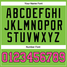 Load image into Gallery viewer, Custom Neon Green White Pinstripe Pink-Black Authentic Basketball Jersey