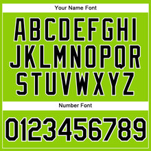 Load image into Gallery viewer, Custom Neon Green Black Pinstripe White Authentic Baseball Jersey