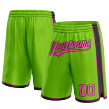 Load image into Gallery viewer, Custom Neon Green Pink-Black Authentic Basketball Shorts