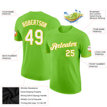 Load image into Gallery viewer, Custom Neon Green White-Yellow Performance T-Shirt