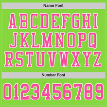 Load image into Gallery viewer, Custom Neon Green Pink-White Mesh Authentic Football Jersey
