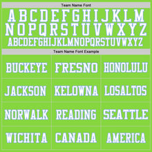 Load image into Gallery viewer, Custom Neon Green White-Light Blue Mesh Authentic Football Jersey