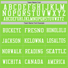 Load image into Gallery viewer, Custom Neon Green White Mesh Authentic Football Jersey