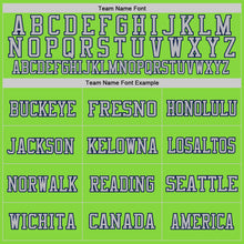 Load image into Gallery viewer, Custom Neon Green Navy-Gray Mesh Authentic Football Jersey