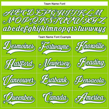 Load image into Gallery viewer, Custom Neon Green White-Green Hockey Lace Neck Jersey