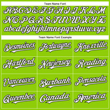 Load image into Gallery viewer, Custom Neon Green White-Black Authentic Baseball Jersey