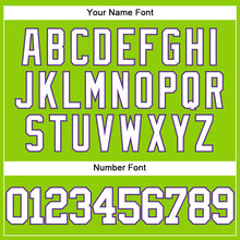 Load image into Gallery viewer, Custom Neon Green White-Purple Authentic Baseball Jersey