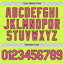 Load image into Gallery viewer, Custom Neon Green Pink-Black Authentic Throwback Baseball Jersey