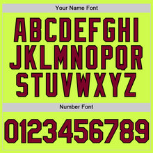 Load image into Gallery viewer, Custom Neon Green Maroon-Black Authentic Throwback Baseball Jersey