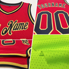 Load image into Gallery viewer, Custom Neon Green Black-White Authentic Throwback Basketball Jersey