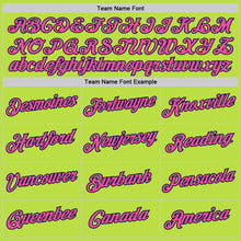 Load image into Gallery viewer, Custom Neon Green Pink Navy-White Authentic Throwback Basketball Jersey