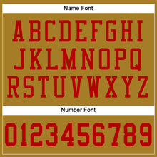 Load image into Gallery viewer, Custom Old Gold Red Mesh Authentic Football Jersey