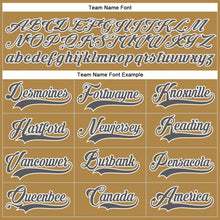 Load image into Gallery viewer, Custom Old Gold Steel Gray-White Hockey Lace Neck Jersey