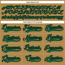 Load image into Gallery viewer, Custom Old Gold Kelly Green-Black Hockey Lace Neck Jersey