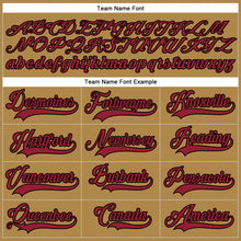 Load image into Gallery viewer, Custom Old Gold Cardinal-Black Hockey Lace Neck Jersey