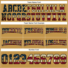 Load image into Gallery viewer, Custom Stitched Old Gold Vintage USA Flag Black-Crimson Football Pullover Sweatshirt Hoodie