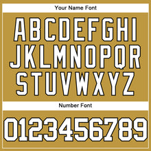 Load image into Gallery viewer, Custom Old Gold White-Black Authentic Baseball Jersey