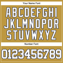 Load image into Gallery viewer, Custom Old Gold White-Navy Authentic Baseball Jersey