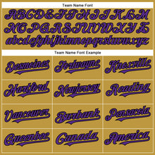 Load image into Gallery viewer, Custom Old Gold Purple-Black Authentic Baseball Jersey