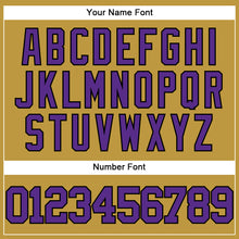 Load image into Gallery viewer, Custom Old Gold Purple-Black Authentic Baseball Jersey