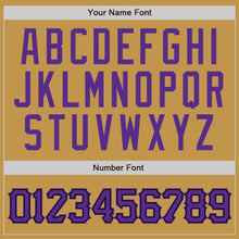 Load image into Gallery viewer, Custom Old Gold Purple-Black Authentic Baseball Jersey