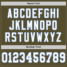 Load image into Gallery viewer, Custom Olive White-Light Blue Mesh Authentic Salute To Service Football Jersey