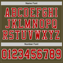 Load image into Gallery viewer, Custom Olive Red-White Mesh Authentic Salute To Service Football Jersey