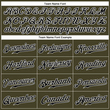 Load image into Gallery viewer, Custom Olive Black-White Authentic Sleeveless Salute To Service Baseball Jersey