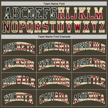 Load image into Gallery viewer, Custom Olive Vintage USA Flag-Cream Authentic Throwback Salute To Service Basketball Jersey