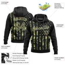 Load image into Gallery viewer, Custom Stitched Camo Olive-Cream 3D American Flag Fashion Sports Pullover Sweatshirt Salute To Service Hoodie
