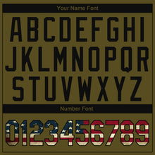 Load image into Gallery viewer, Custom Stitched Olive Vintage USA Flag-Black Sports Pullover Sweatshirt Salute To Service Hoodie