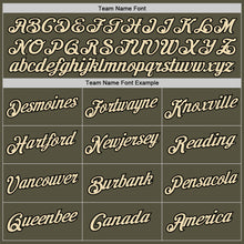 Load image into Gallery viewer, Custom Olive Cream-Black Performance Salute To Service T-Shirt