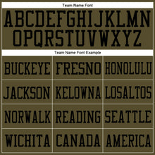 Load image into Gallery viewer, Custom Olive Black Mesh Authentic Salute To Service Football Jersey