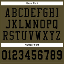 Load image into Gallery viewer, Custom Olive Black Mesh Authentic Salute To Service Football Jersey