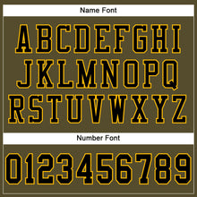 Load image into Gallery viewer, Custom Olive Black-Gold Mesh Authentic Salute To Service Football Jersey