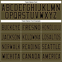 Load image into Gallery viewer, Custom Olive Old Gold-Black Mesh Authentic Salute To Service Football Jersey